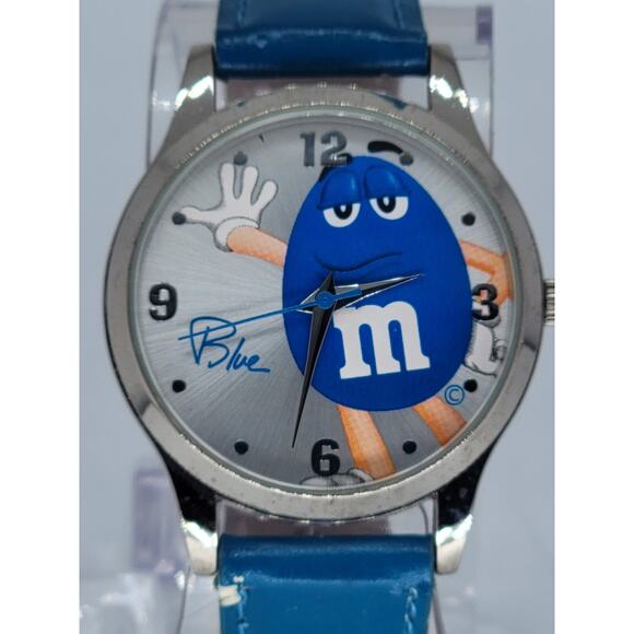 M&Ms Blue Promotional Mars Candy 2008 Adult Watch By MZB Rare